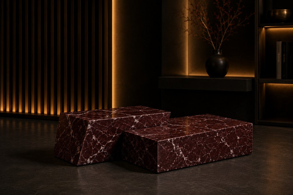 Monolite marble coffee table