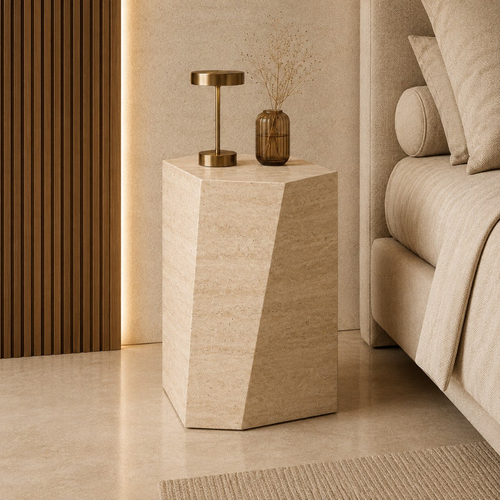 Scalino marble side table