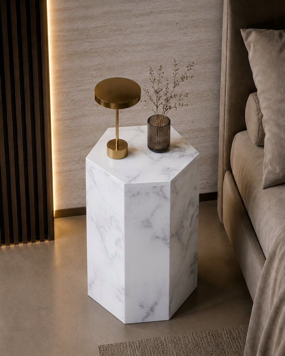 Nodo marble side table