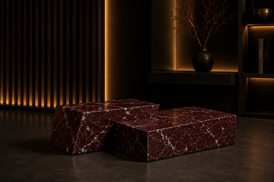 Monolite marble coffee table
