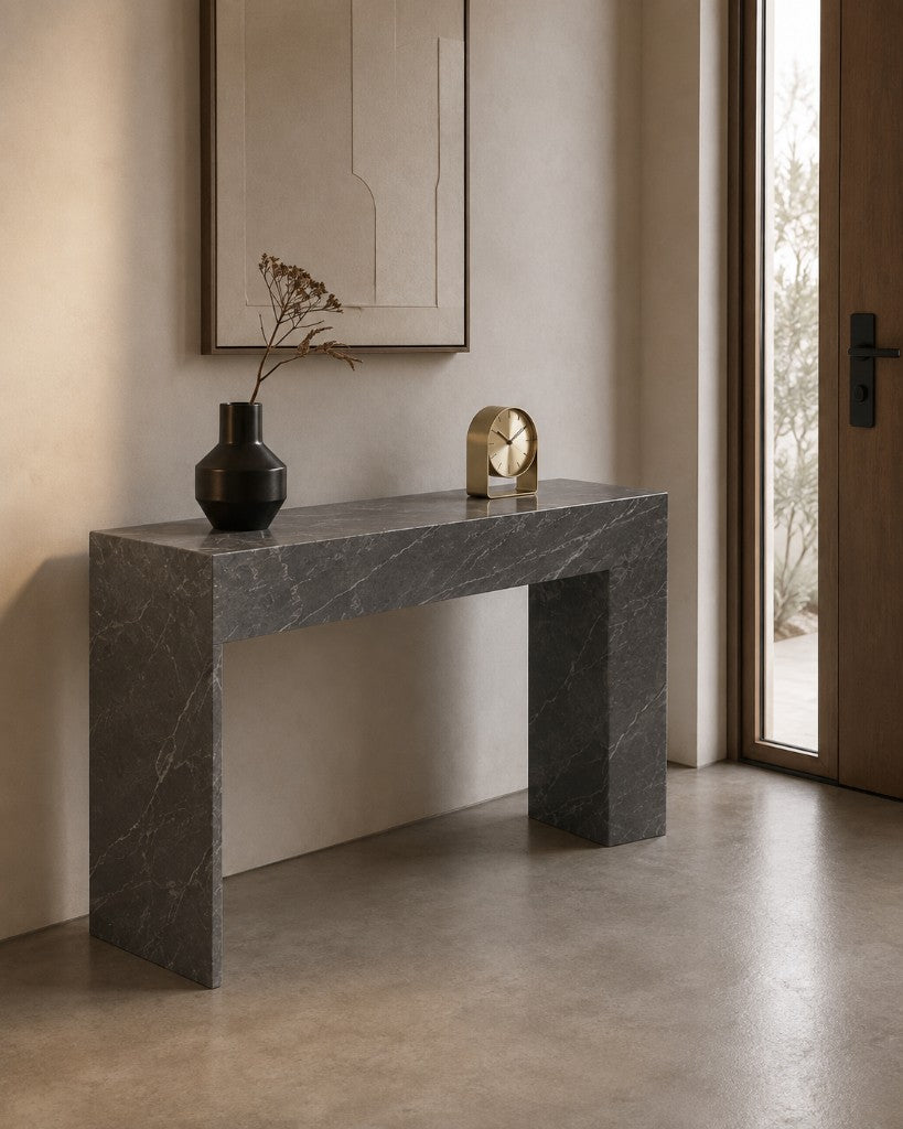 Galleria marble console table